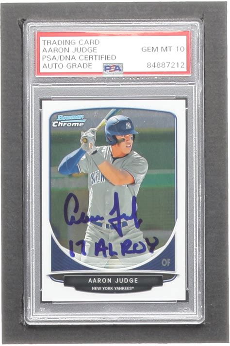 Aaron Judge Signed Bowman Chrome Draft Draft Picks Bdpp Rc