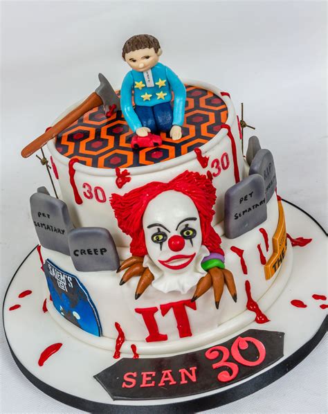 Stephen King Book Themed 2 Tier 30th Birthday Cake Fantasy Cake Cake