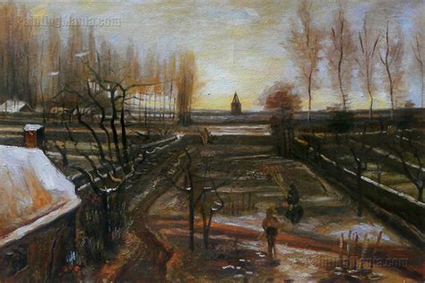 The Parsonage Garden At Nuenen In The Snow With Images Vincent Van Gogh Artwork Vincent Van