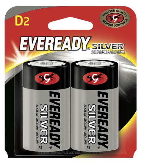 Eveready Silver Alkaline D Batteries 2 Pack Of D Cell Batteries