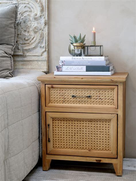 Antibes Rattan Bedside Table Venice Beach House