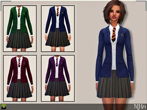 School Uniform The Sims 4 P1 Sims4 Clove Share Asia