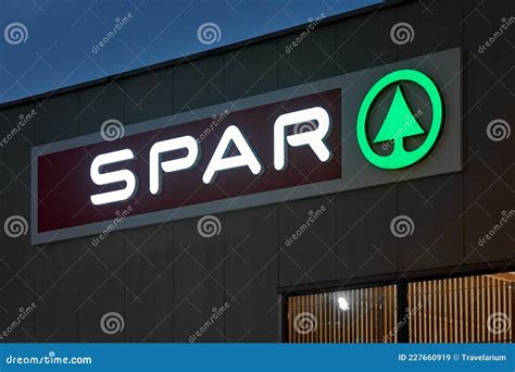 Spar Logo On One Of Supermarkets Signboard Editorial Stock Image