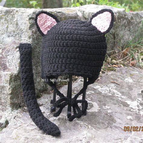 Black Cat Hat With Tail Infanttoddler 1550 Via Etsy Black Cat