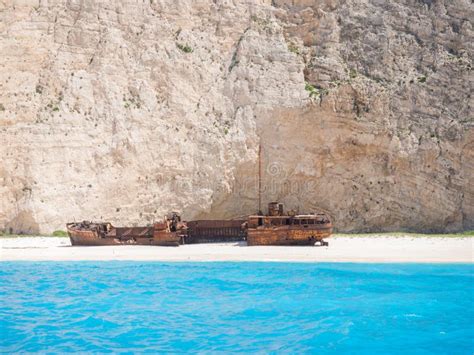 The Famous Shipwreck Beach Zakynthos Stock Photo Image Of Summer