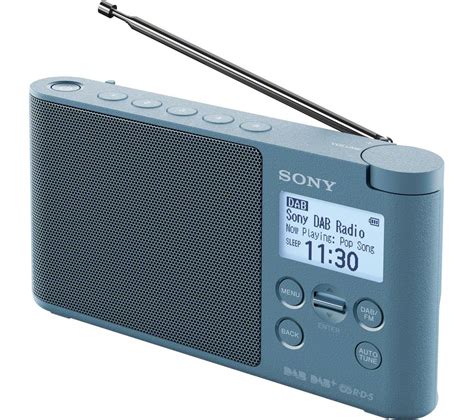 Buy Sony Xdr S41d Portable Dabfm Clock Radio Blue Free Delivery