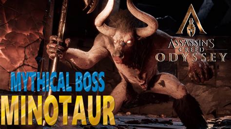 Assassin S Creed Odyssey Mythical Boss Fight Minotaur Youtube