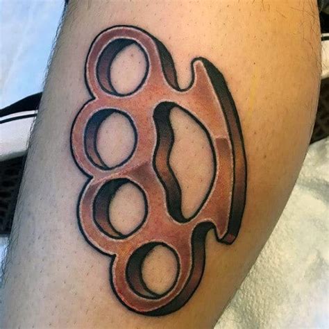 40 Brass Knuckle Tattoo Designs For Men Ink Ideas With A Punch