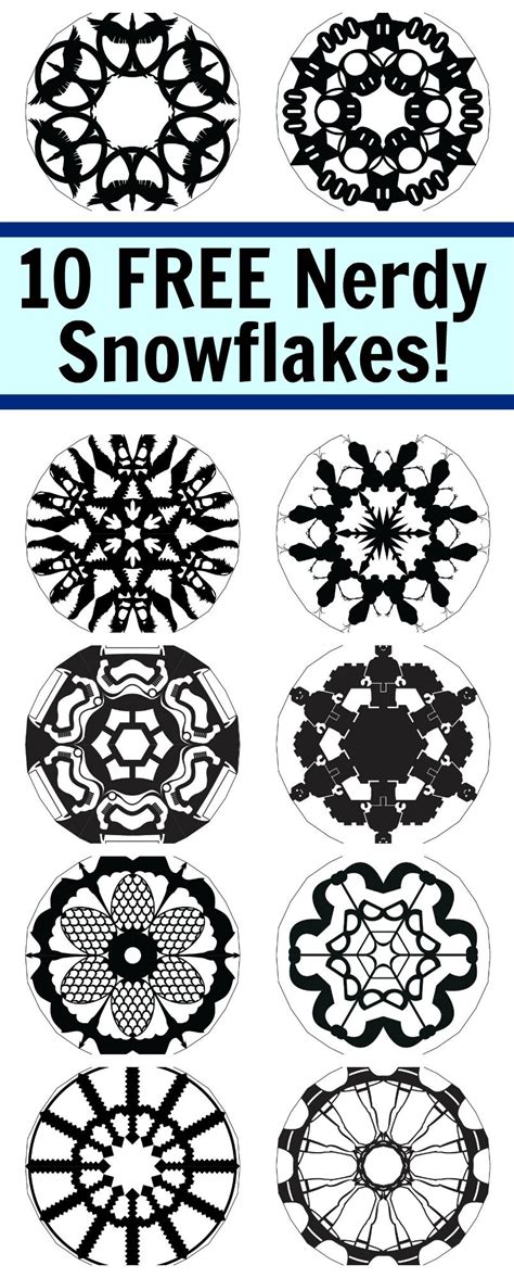 10 Pop Culture Snowflakes Printables Star Wars