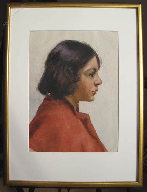 Antiques Atlas Original Watercolour Painting Of A Girl
