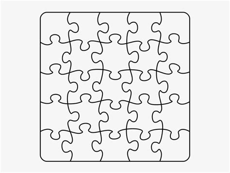 Jigsaw Puzzle A4 5 X Puzzle Black And White Clipart Transparent Png
