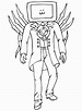 Titan TV Man Pictures to Color - Free Printable Coloring Pages