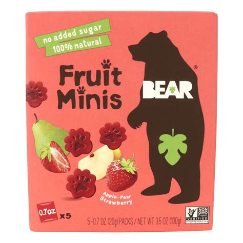 Bear Snacks Fruit Minis Strawberry At Natura Market