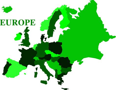 Simple Map Of Europe Countries Clip Art Library