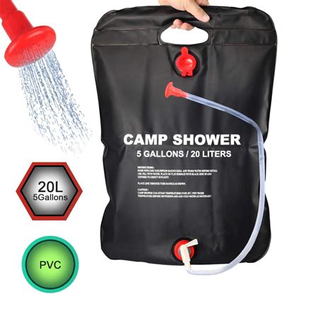 Portable Outdoor Shower Camp Shower Gallon Capacity Outdoor Solar