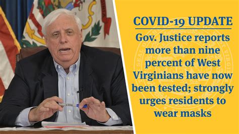 Covid 19 Update Gov Justice Reports More Than Nine Percent Of West