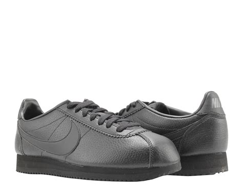 Nike Nike Classic Cortez Leather Triple Black Mens Running Shoes
