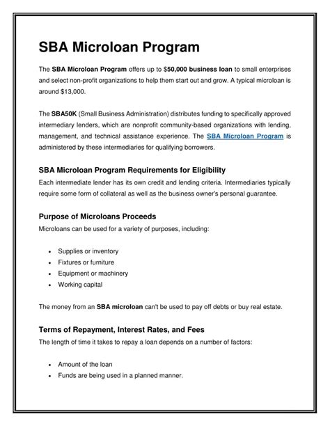 Ppt Sba Microloan Program Powerpoint Presentation Free Download Id