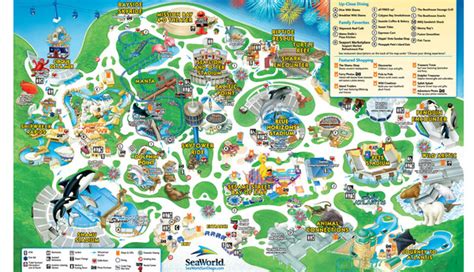 Seaworld San Diego Theme Park Map San Diego Ca Mappery