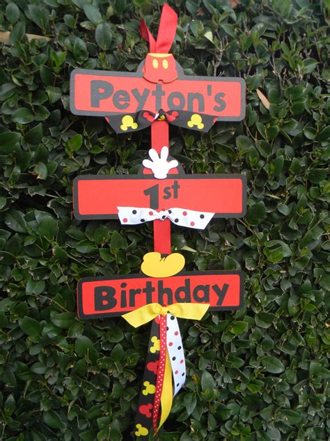 Mickey Mouse Party Sign Etsy