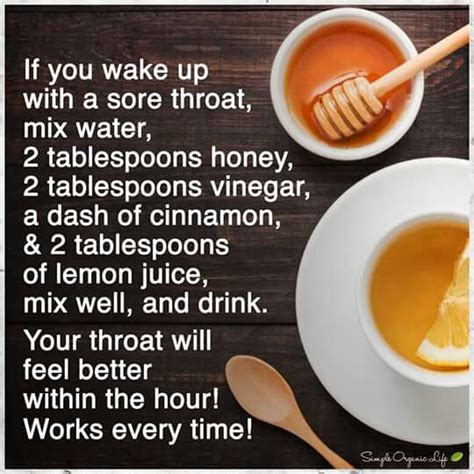 This is effective in treating a dry throat, infections and most types of cough. Sore throat remedy | Throat remedies, Health remedies ...