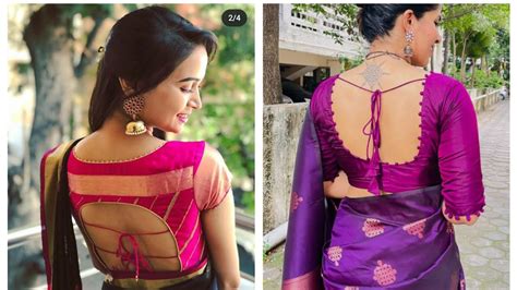 South Indian Silk Saree Blouse Designs Look Like A Diva In A Kanjeevaram Saree With These