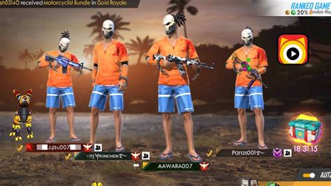 A group of soldiers who are…. Free Fire Live Global Squad Score 4400 Heroic Rush