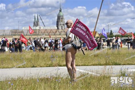 Half Naked Activist Calls For Climate Rescue Large Scale Demonstration