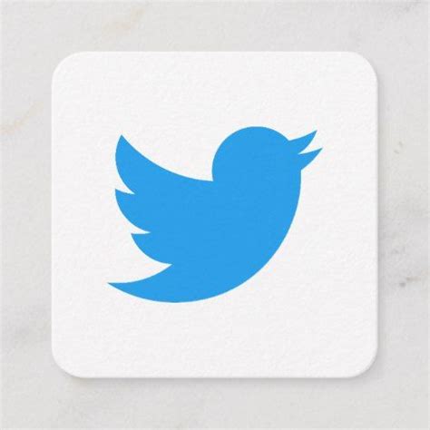 Twitter Logo Social Media Blue And White Promo Calling Card Zazzle