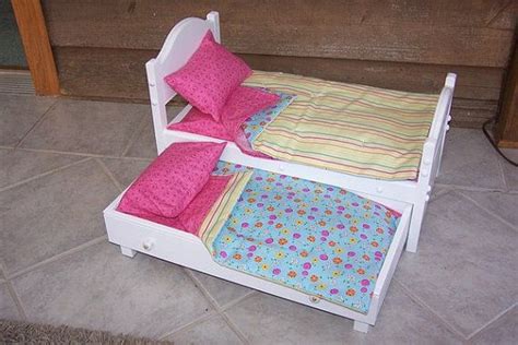 trundle bed complete with linens mattress for american girl doll ♥ american girl doll