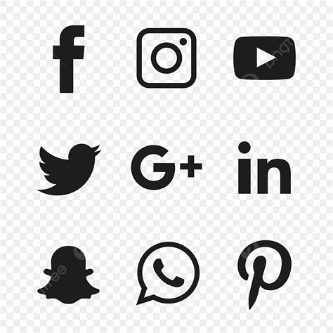 Transparent Background Black Social Media Icons Png Social Media Icons Sexiz Pix