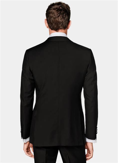 Black Tailored Fit Lazio Tuxedo In Pure S S Wool Suitsupply Suitsupply Us