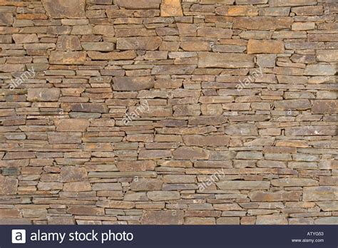 Dry Stacked Stone Wall Stock Photo Alamy