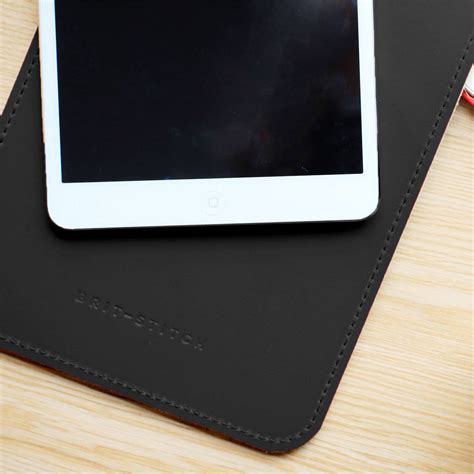 Personalised Leather Ipad Sleeve By Brit Stitch