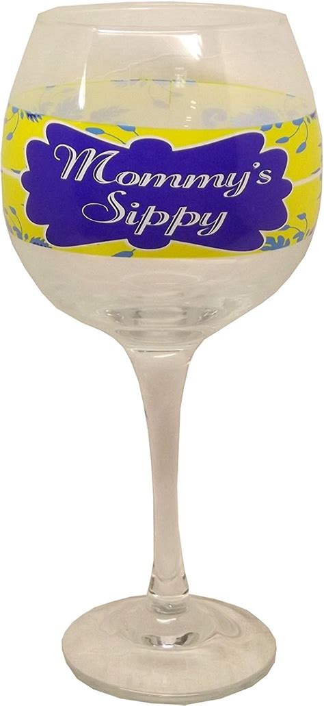 Mommys Sippy Wine Clear Glass 18oz Wine Glasses