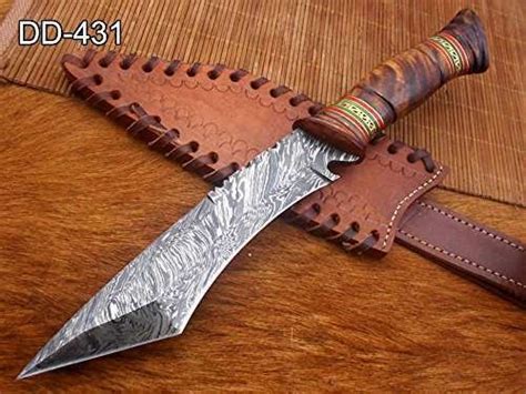 11″ Long Hand Forged Damascus Steel Tanto Blade Hunting Knife Exotic