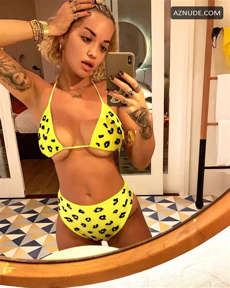 rita ora starts 2019 with a few sexy photos in a yellow bikini aznude