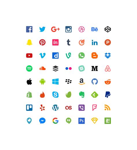 100 Colorful Icons Social Media Icons Free Social Media Icons
