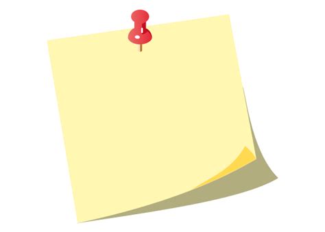 Free Vector Yellow Post It Notes With Push Pin Free Icon Download Freeimages