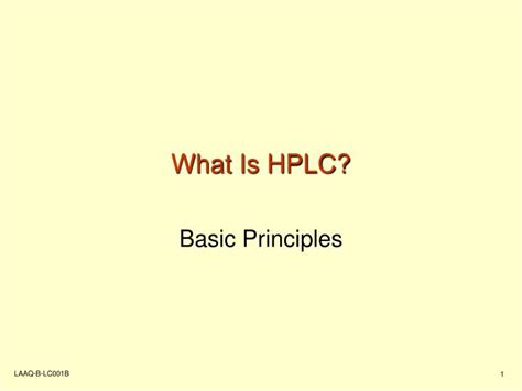 Ppt What Is Hplc Powerpoint Presentation Free Download Id4713396