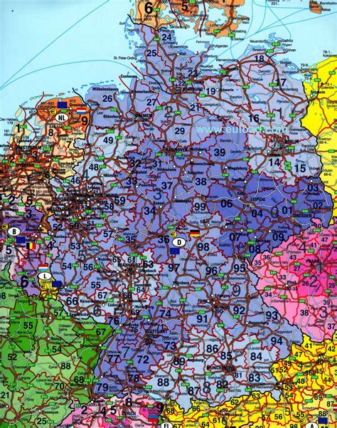 Harta Rutiera Germania Detaliata