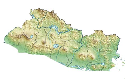 Mapa De Relieve De El Salvador Mapa De El Salvador
