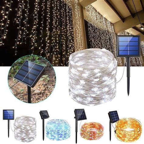 Solar String Lights 20 50 100 And Star Led Indoor Copper Wire