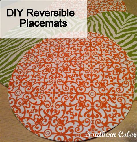 Southern Color Diy Reversible Placemats