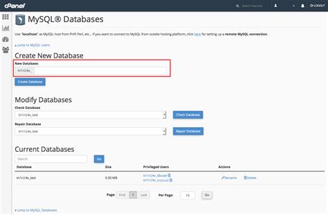 Creating A Mysql Database In Cpanel Customer Support Guides