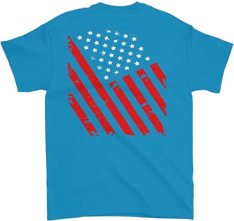 Distressed American Flag Short Sleeve T Shirt