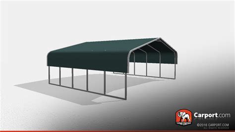 Prefabricated mobile used carports car garage steel structure for sale. Two Car Metal Carport 24' x 21' x 7' | Shop Carports Online!