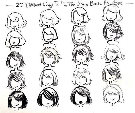 Cute Short Styles How To Draw Hair Face Drawing Drawings