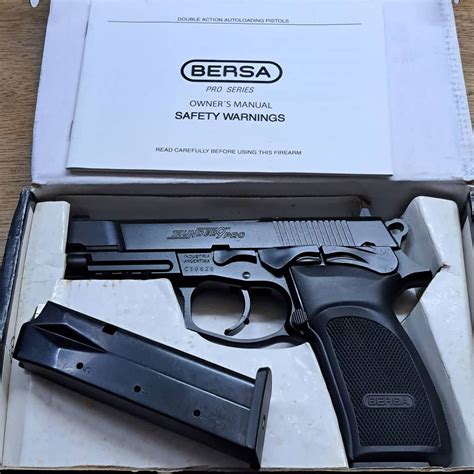 Bersa Pistol Pro Cal 9mm Blue 17rds Complete And In Good