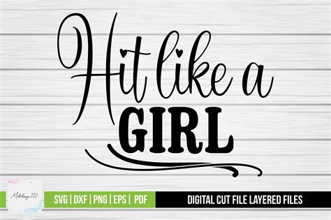 Hit Like A Girl Svg Graphic By Metodesign102 · Creative Fabrica